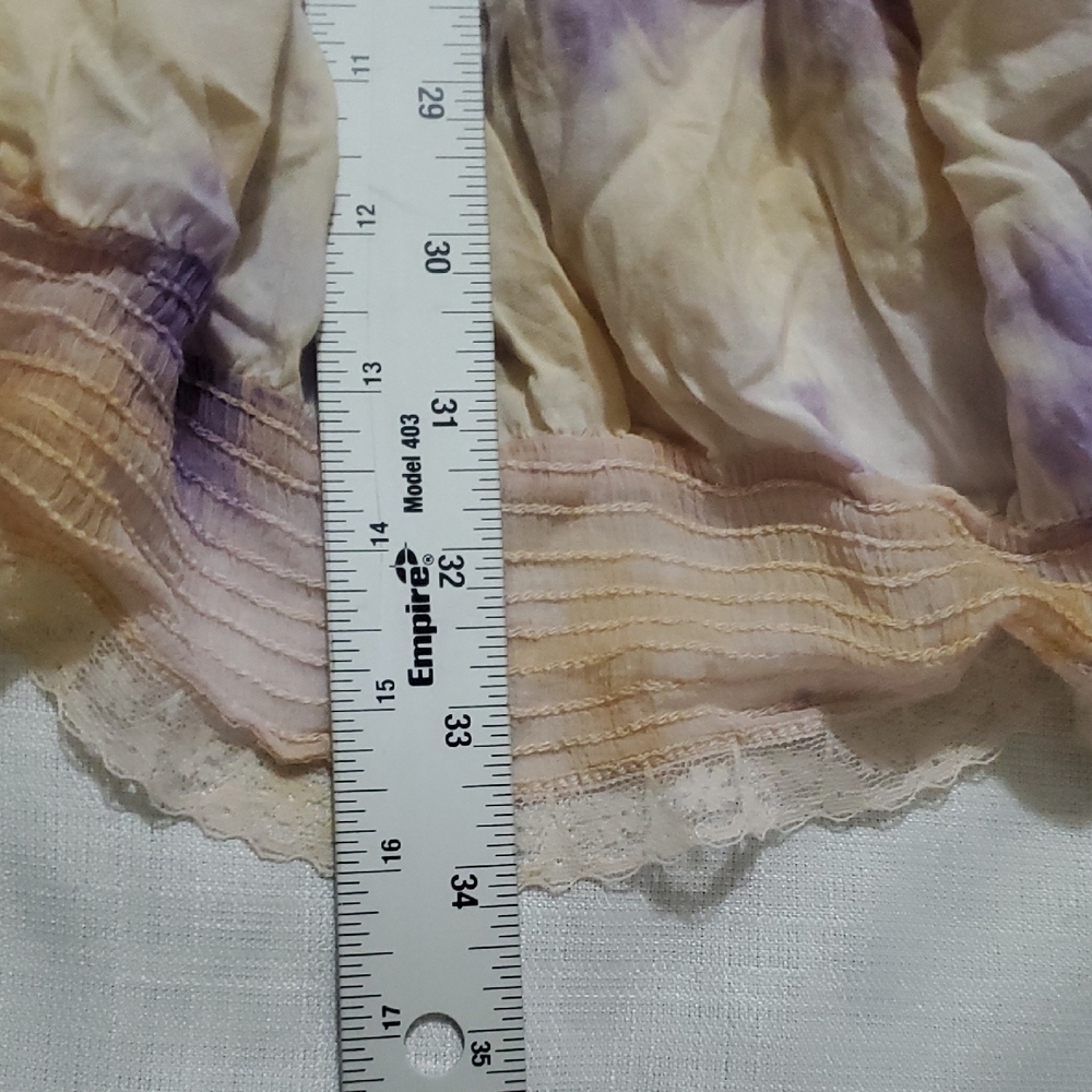 Anthropologie Women's Tie-Dye Nightgown Lace Dress Size M - Picture 14 of 14
